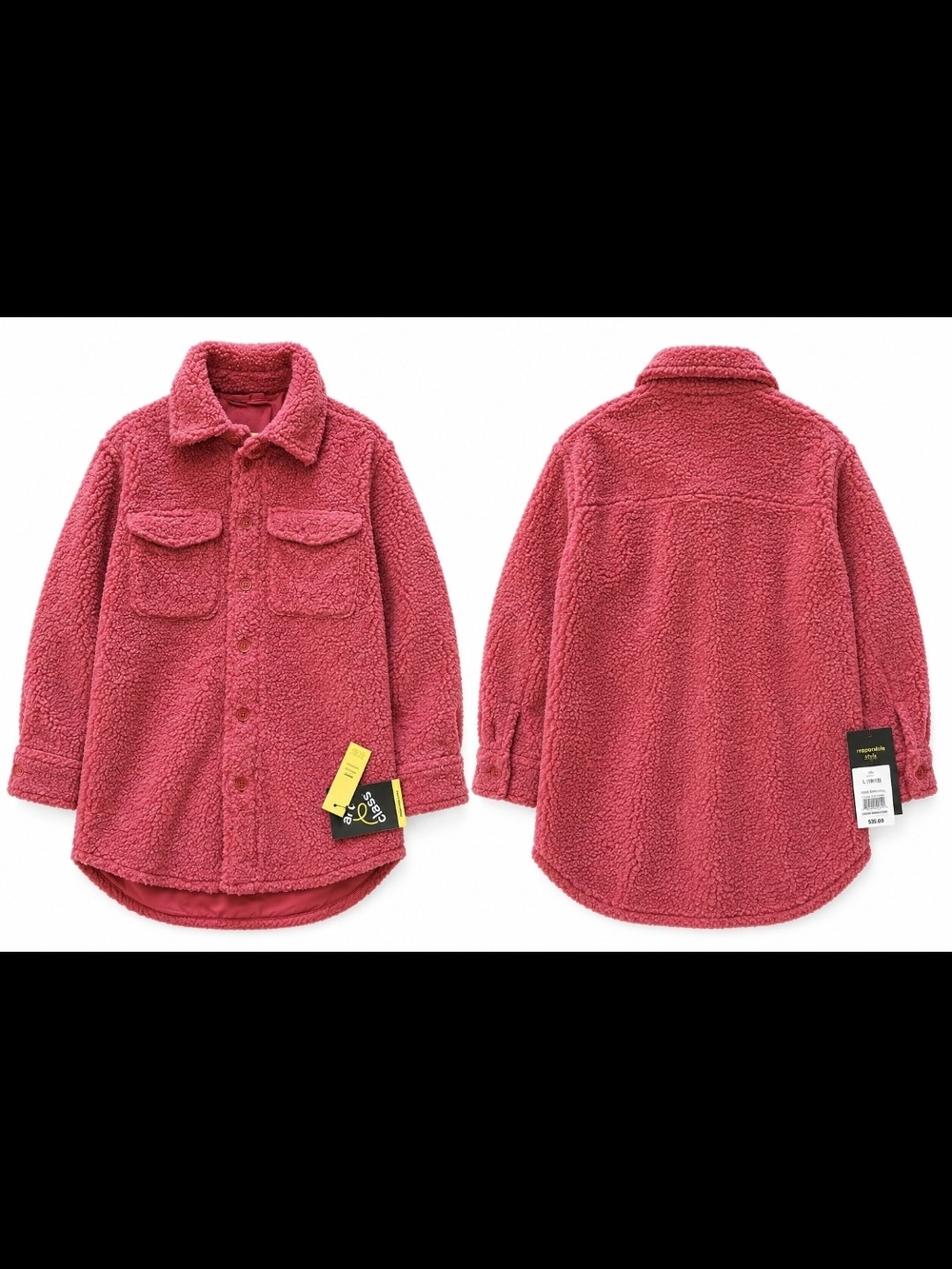 Rose Pink Sherpa Coat